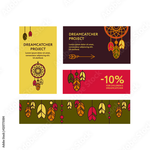 Business cards with dreamcatchers