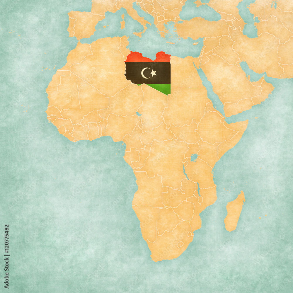 Map of Africa - Libya