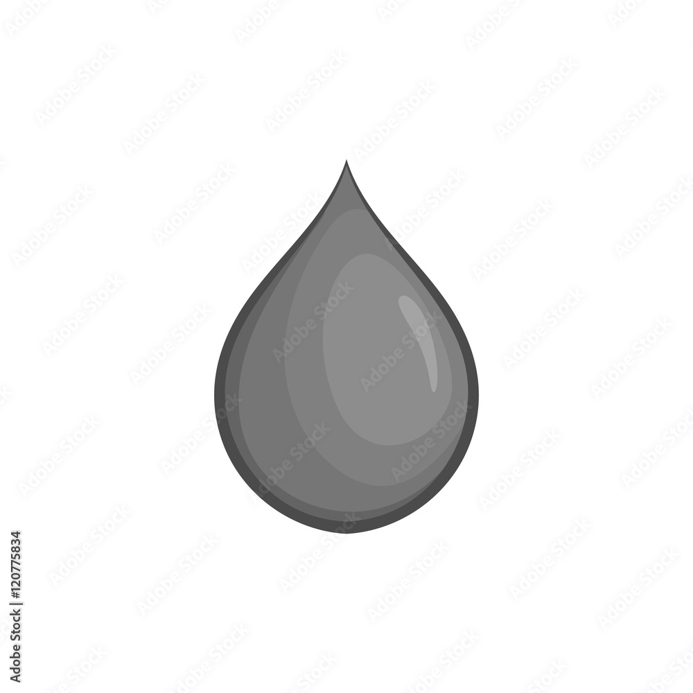 Oil drop icon in black monochrome style on a white background vector illustration Oil drop icon in black monochrome style on a white background vector illustration