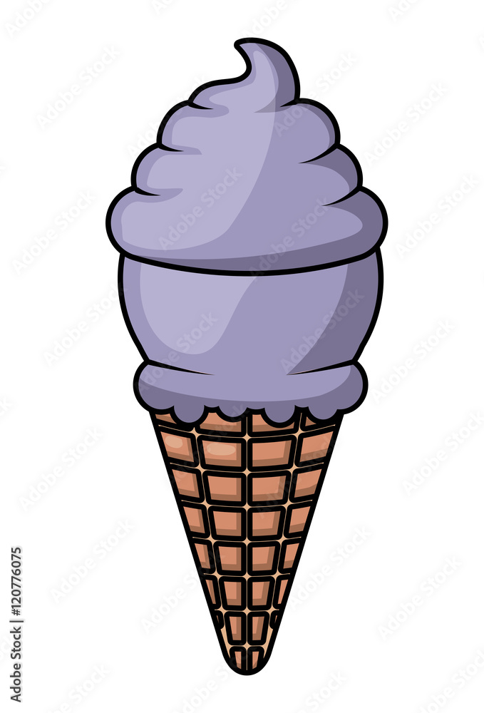 Ice cream cartoon icon. Food menu and dessert theme. Isolated design. Vector illustration Ice cream cartoon icon. Food menu and dessert theme. Isolated design. Vector illustration