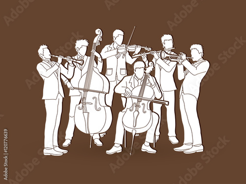 Orchestra player graphic vector