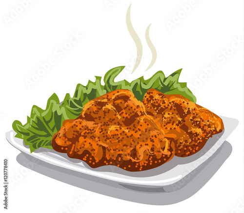  schnitzel with lettuce