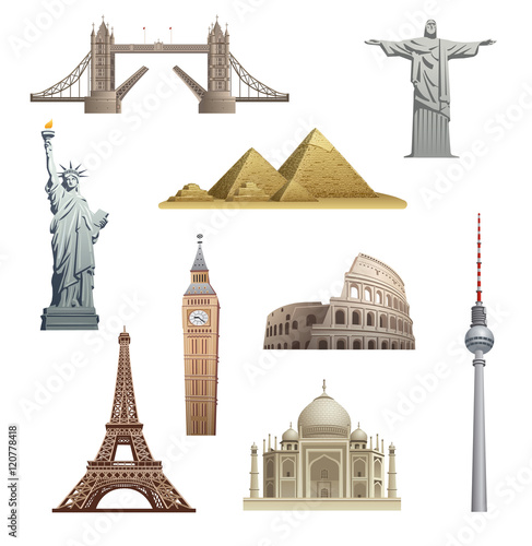 different famous landmarks