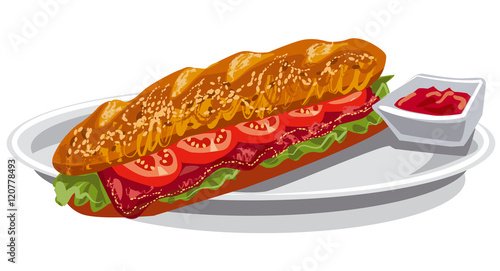 french baguette sandwich