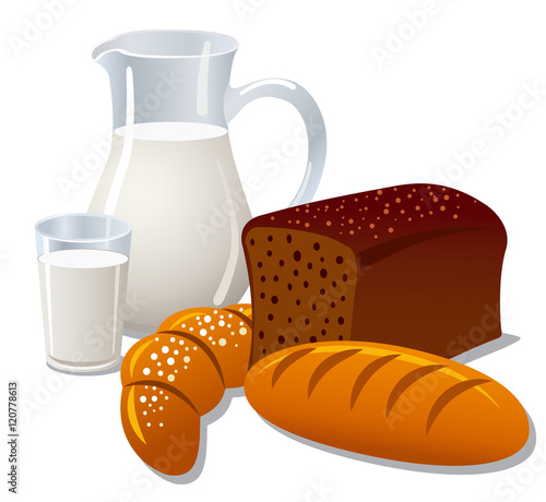  milk and bread