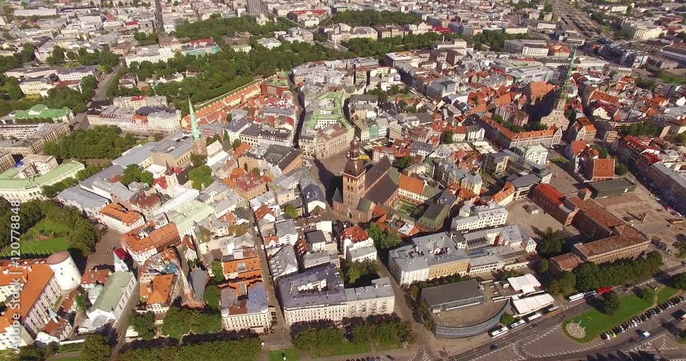 4K - Center of the old European city. Aerial view 4K - Center of the old European city. Aerial view
