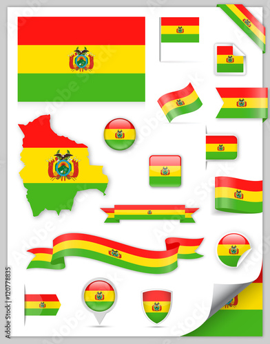 Bolivia Flag Set - Vector Collection