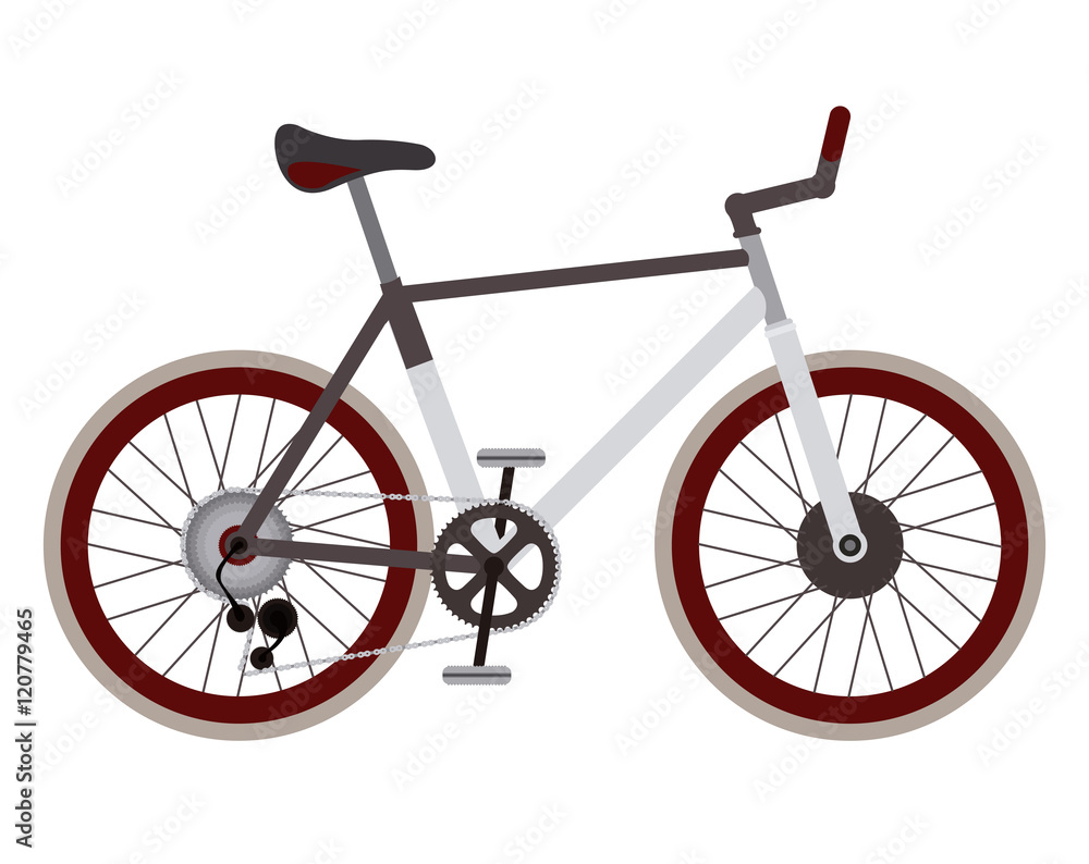 Bike bicycle cycle icon. Healthy lifestyle sport and transportation theme. Isolated design. Vector illustration