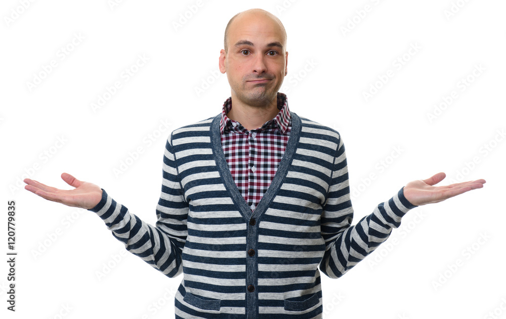 confused casual man giving I don't know gesture confused casual man giving I don't know gesture