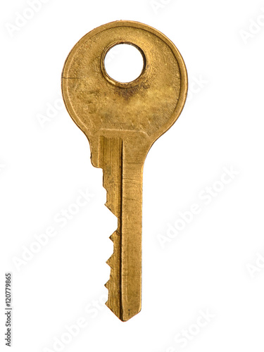 old Golden House Key isolated