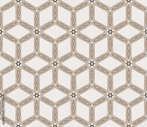 vector illustration with illusion cube. beige color