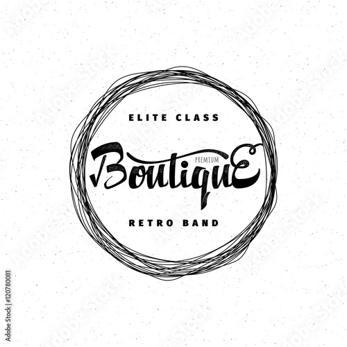 Fashion Boutique Premium - badge, logo, sticker elite class, retro brand for your design
