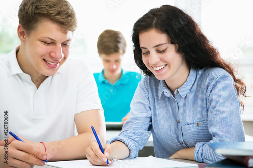 Group of young students