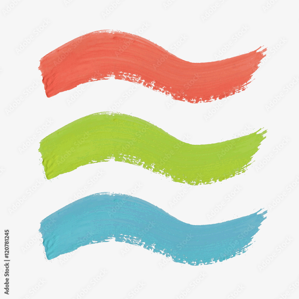 Obraz premium Set of colored vector paint-splatter.