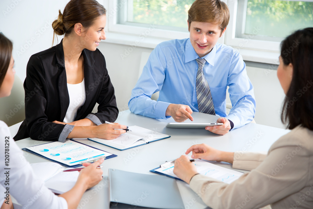 Young business people. Teamwork. Young business people. Teamwork.