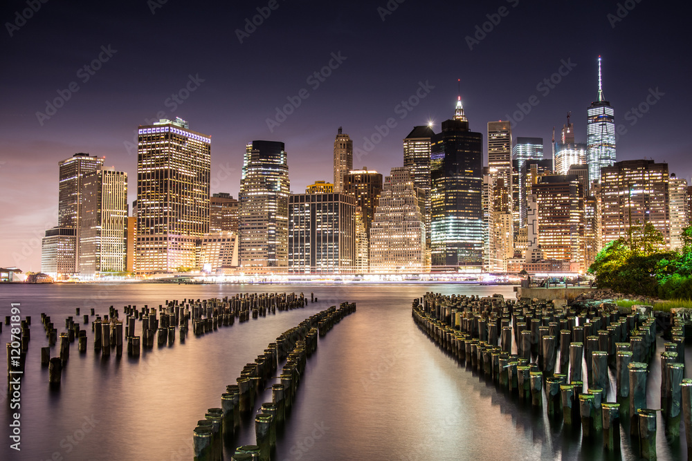Fototapeta premium sunrise over lower manhattan