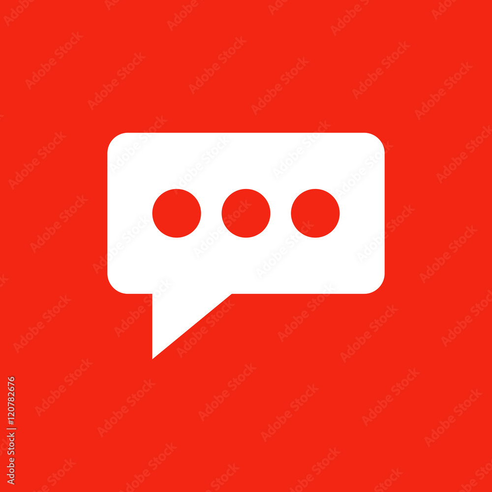 Speech bubble vector icon. Speech bubble vector icon.