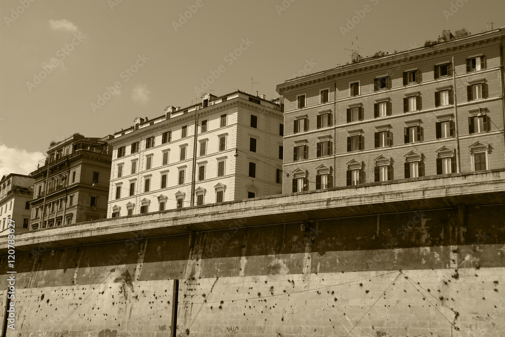 Rome,Italy,embankment.