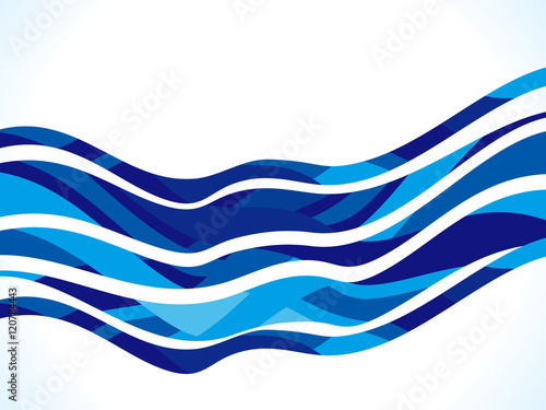 abstract artistic blue wave background