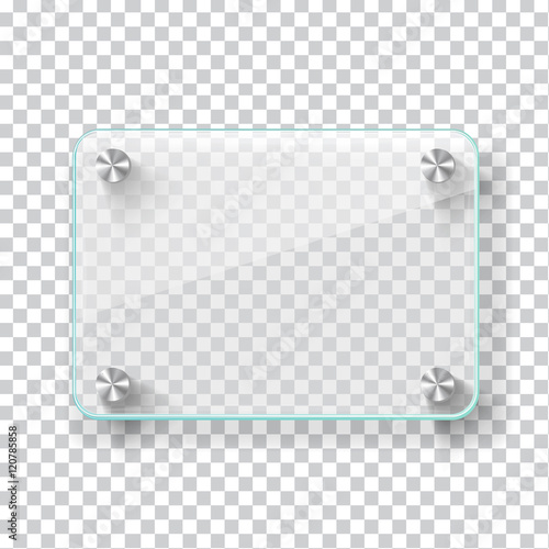 Realistic transparent glass frame