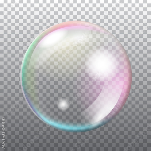 Abstract transparent soap bubble