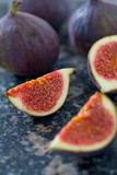 fresh figs on stone background