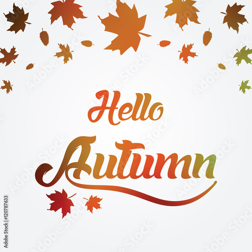 Autumn season greeting vector banner   poster