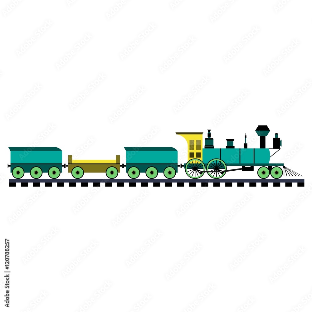 Vector illustration of a toy train Stock Vector | Adobe Stock