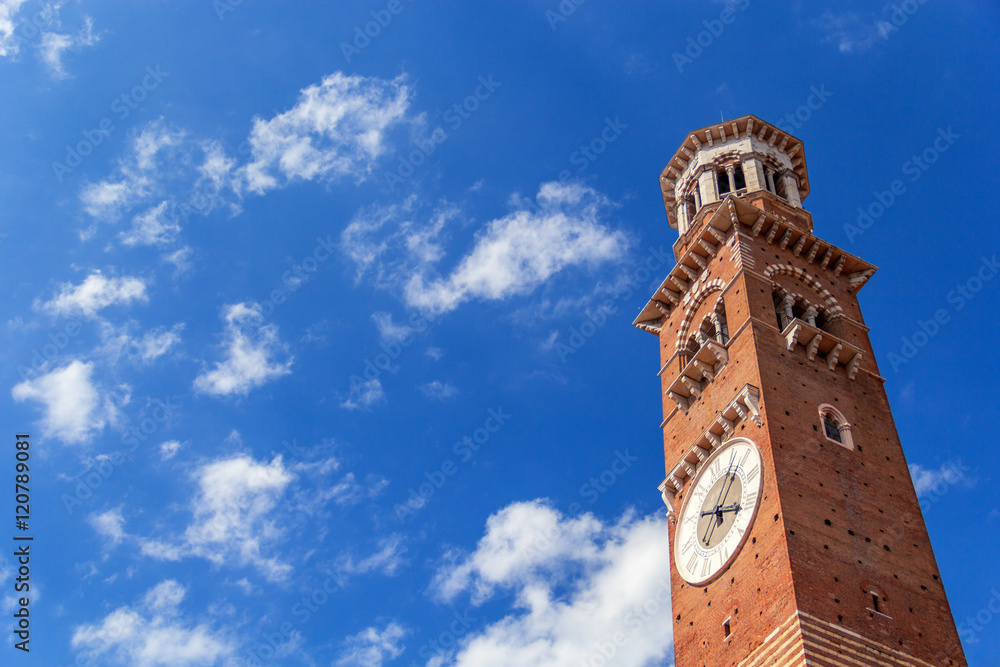 Lamberti Tower Piazza Erbe Verona Italy