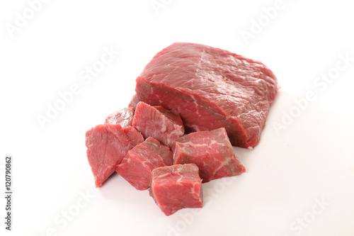 raw beef cube