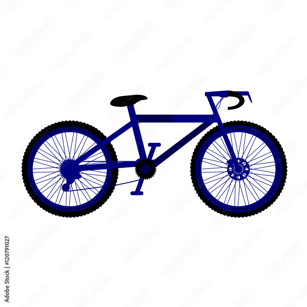 Fototapeta premium Bike symbol icon on white.