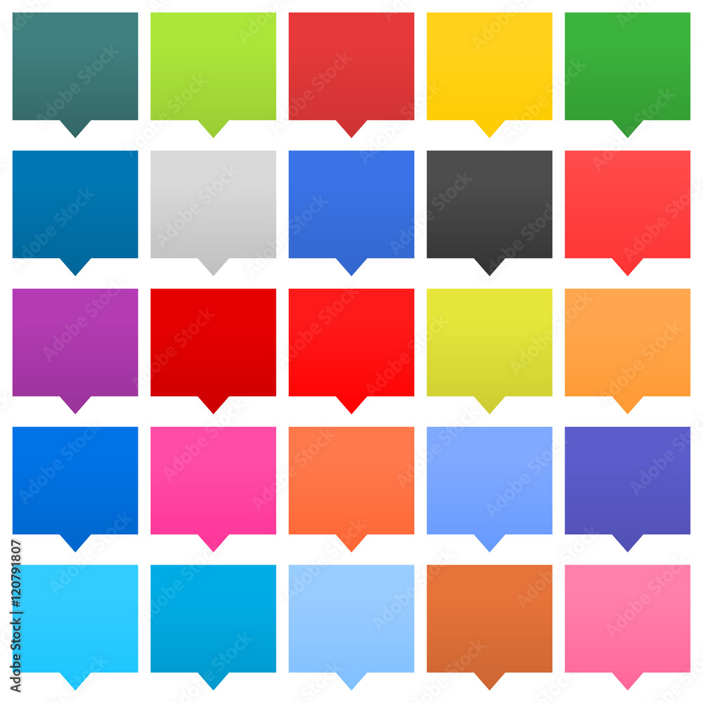 Flat speech bubble sign web icon square shape Flat speech bubble sign web icon square shape