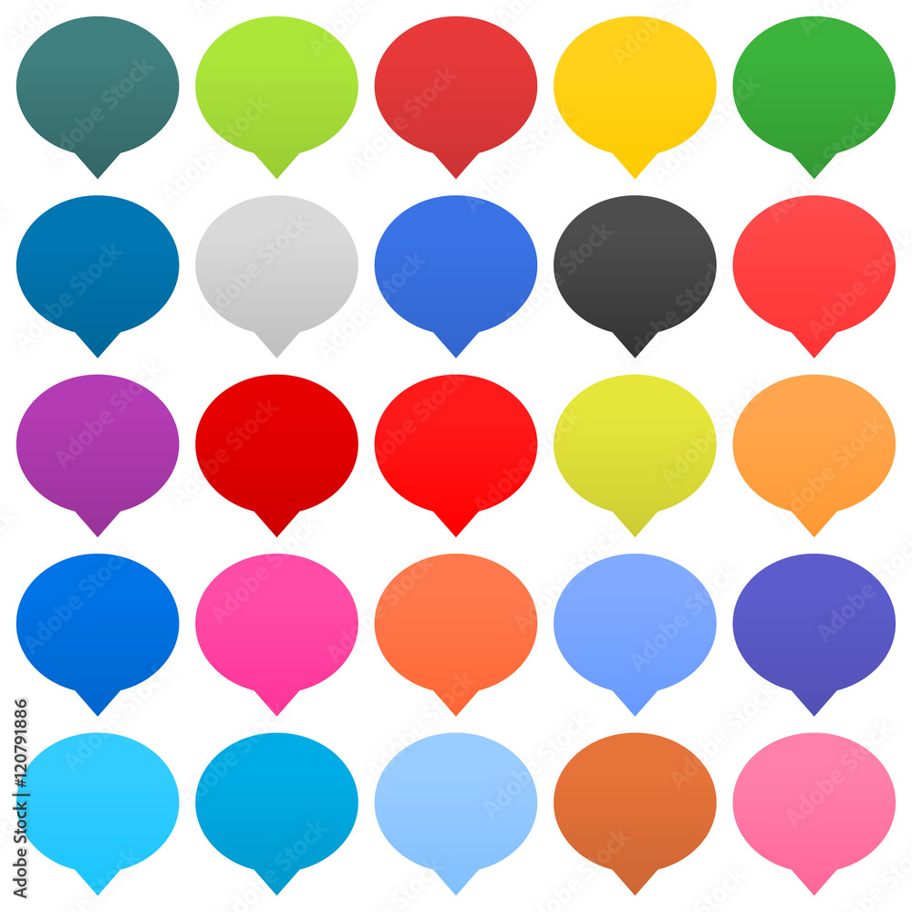 Flat speech bubble sign web icon circle shape Flat speech bubble sign web icon circle shape