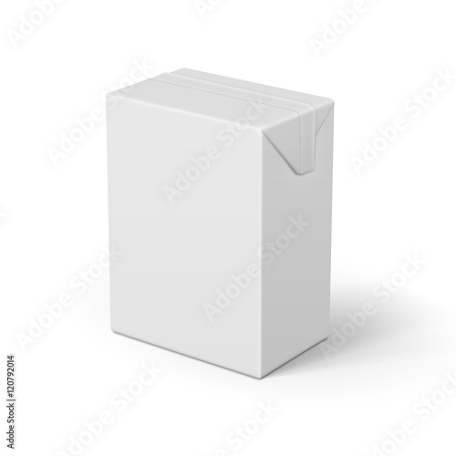 White cardboard juice package.