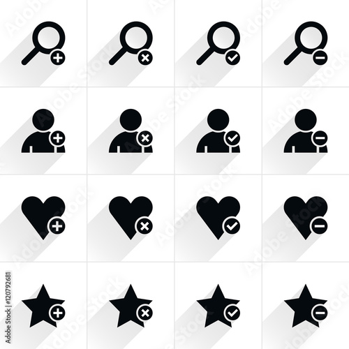 Black additional sign flat icon