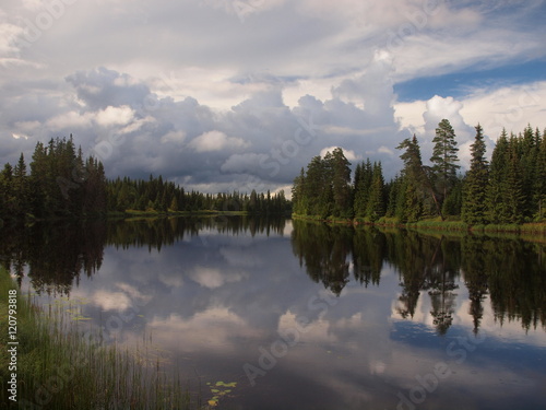 Seenreiche Waldlandschaft in Schweden, Värmland