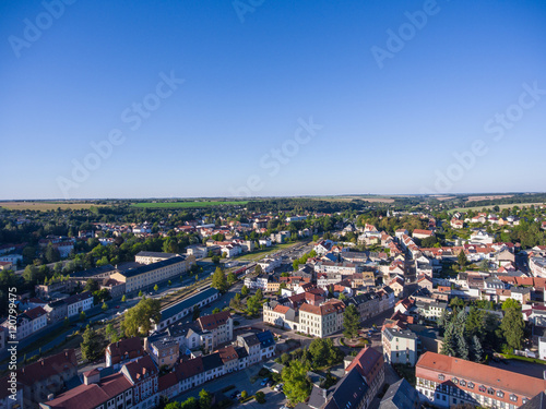 aerial view town schmoelln thuringia germany