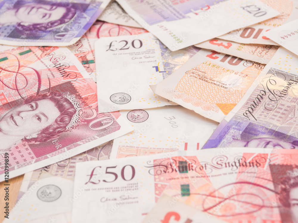 Pounds note money currency background Pounds note money currency background