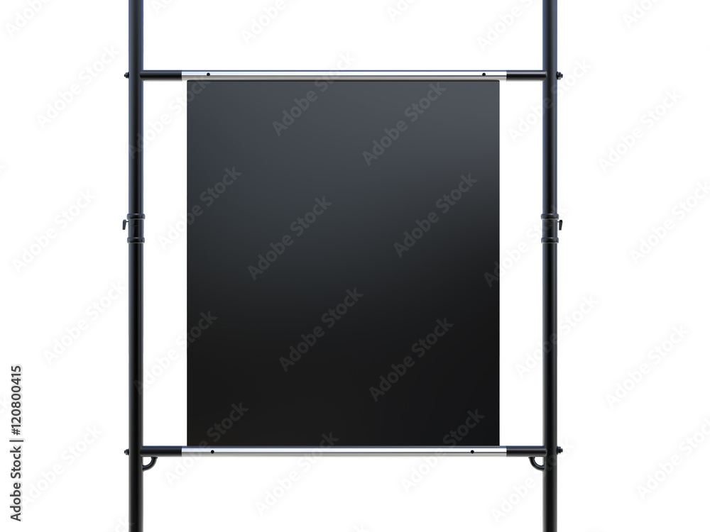 black canvas stretch on metal pipe black canvas stretch on metal pipe