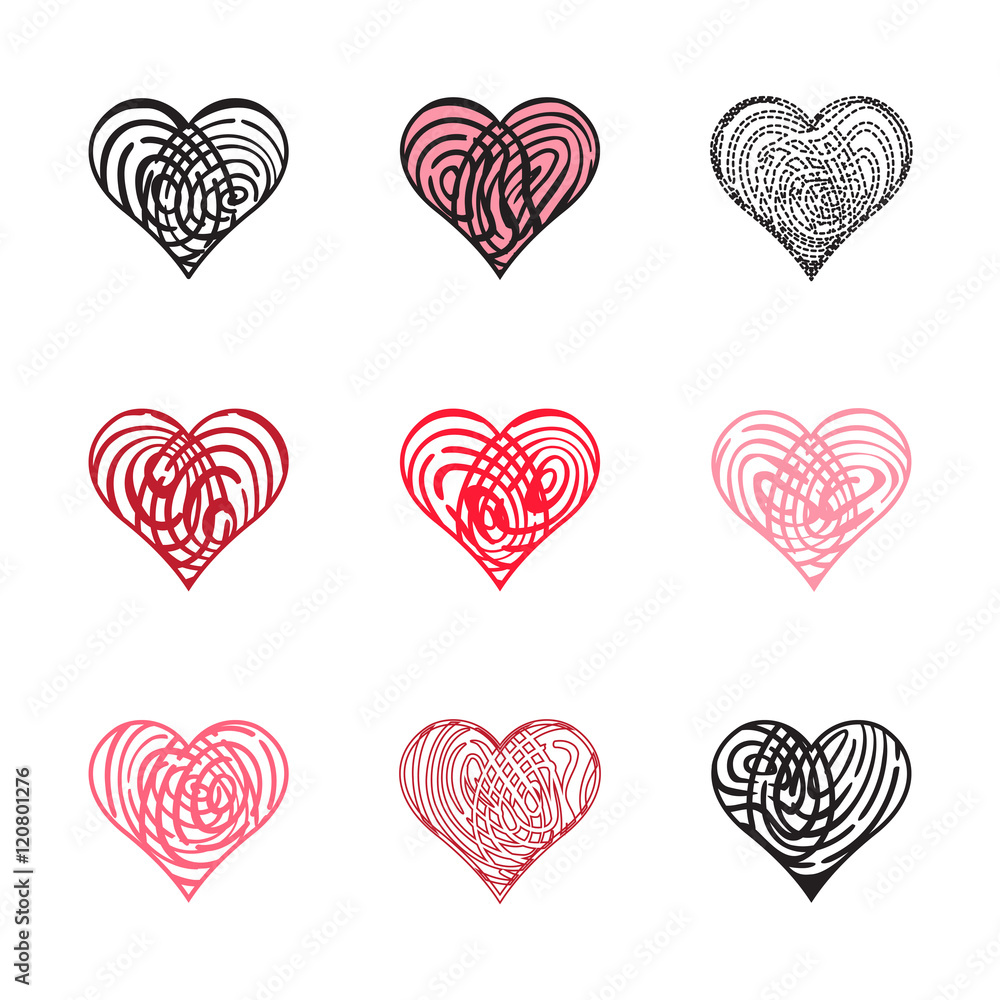 Fingerprint Heart Collection