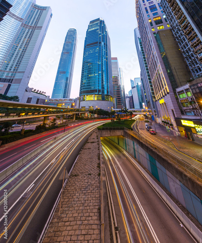 Street view of Hong Kong city in China