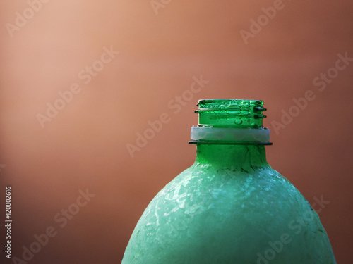 Bottle with bubbles photo