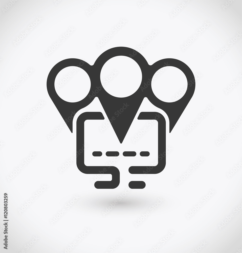 Simple location icon on white background. Simple location vector. EPS10 ...
