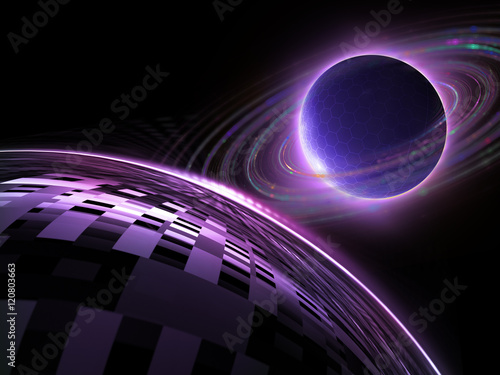 Fototapeta Naklejka Na Ścianę i Meble -  Techno universe - Abstract Futuristic Background