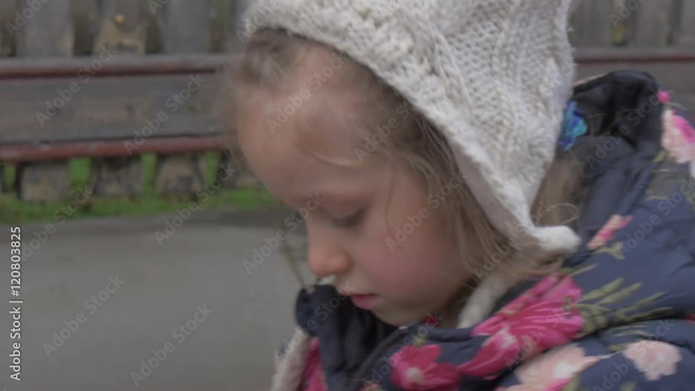 Sad Kid Girl Complains Talks Annoyed Little Child Unties Her Scarf Plays Outdoors Blonde Kid in Flowered Jacket and White Hat Red Face Girl Cries Winter Sad Kid Girl Complains Talks Annoyed Little Child Unties Her Scarf Plays Outdoors Blonde Kid in Flowered Jacket and White Hat Red Face Girl Cries Winter