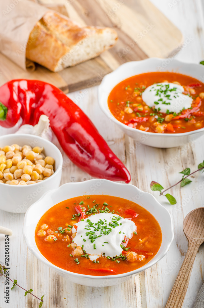 Chickpea soup with pepper Chickpea soup with pepper