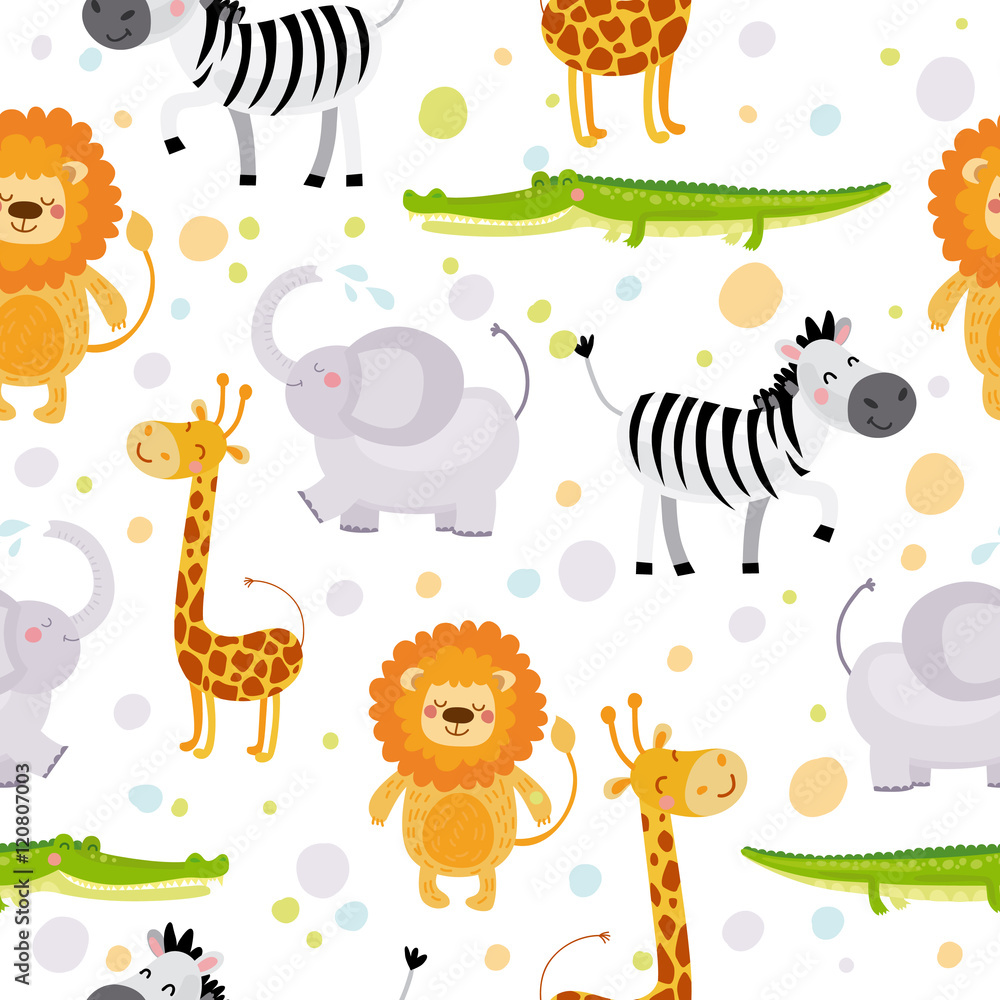 Obraz premium Cute kids animal alphabet
