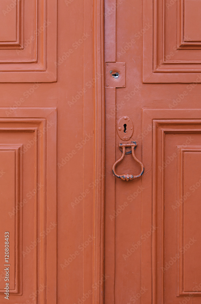 Fototapeta premium Old red door