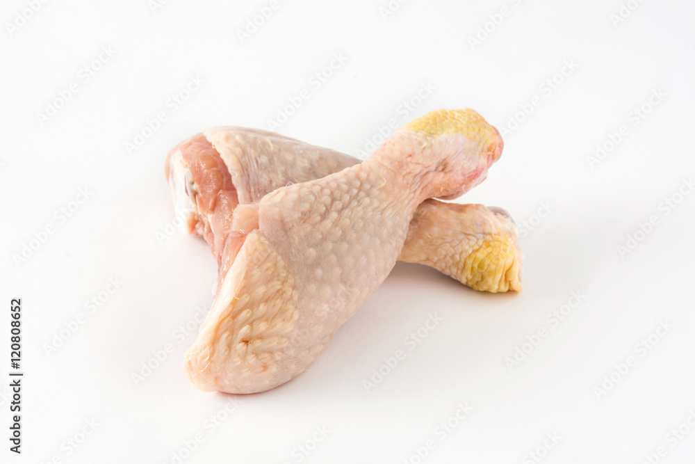 Raw chicken drumsticks isolated on white background
Raw chicken drumsticks isolated on white background