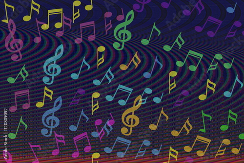 colorful Music notes background